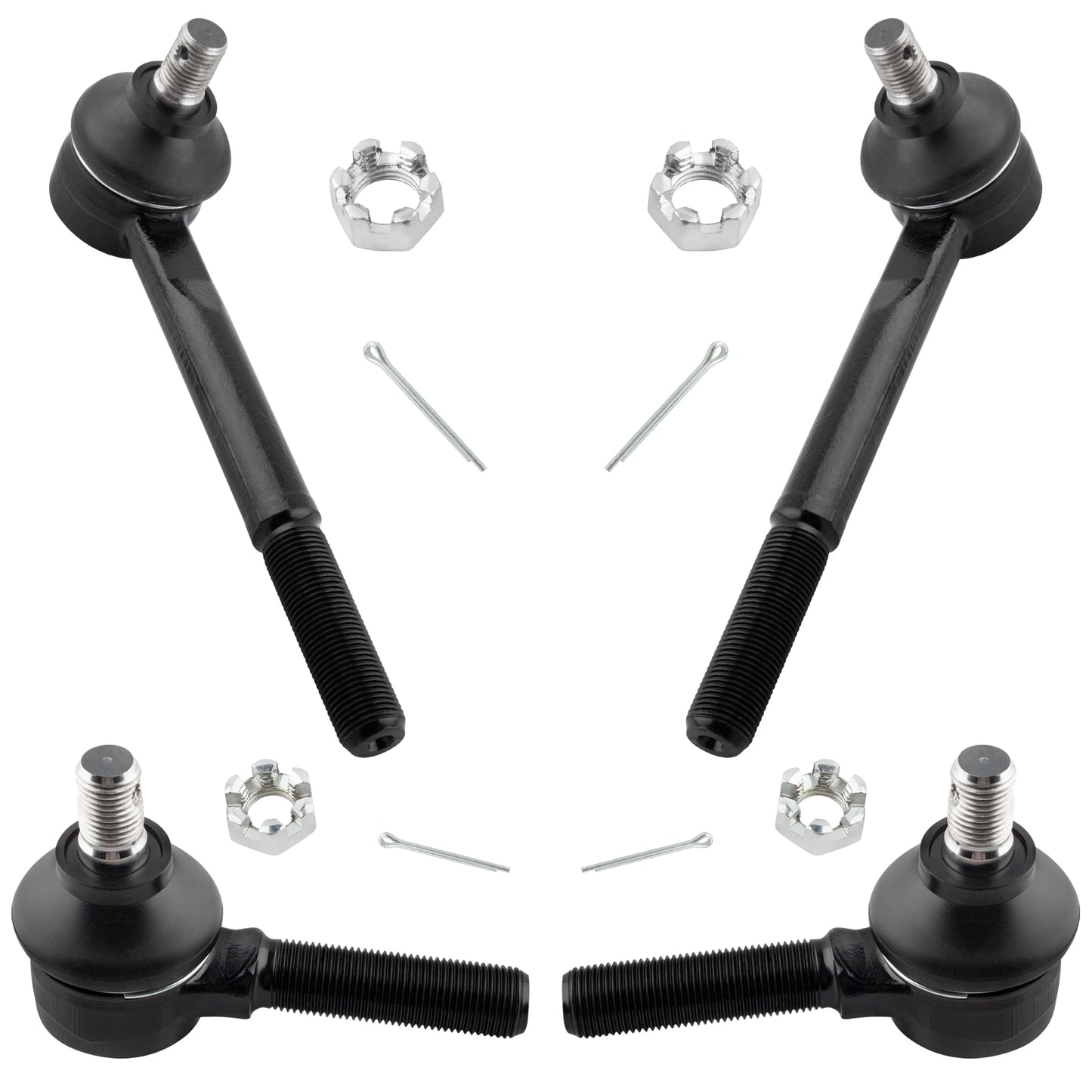 BOXI 4pcs Front Inner and Outer Tie Rod Ends Fit for Toyota Pickup 1979 1980 1981 1982 1983 1984