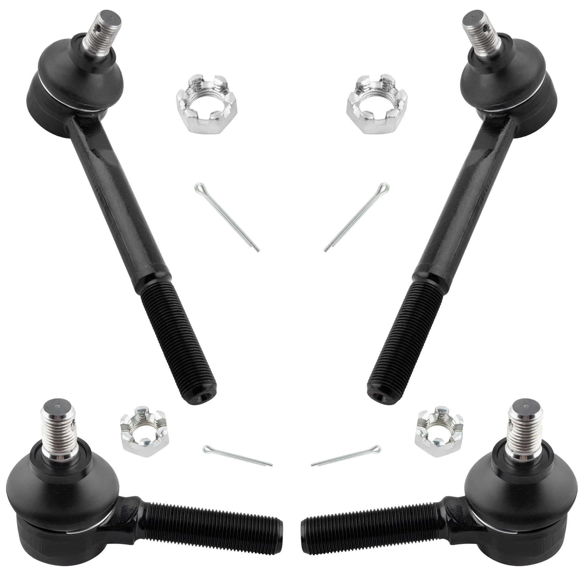 BOXI 4pcs Front Inner and Outer Tie Rod Ends Fit for Toyota Pickup 1979 1980 1981 1982 1983 1984