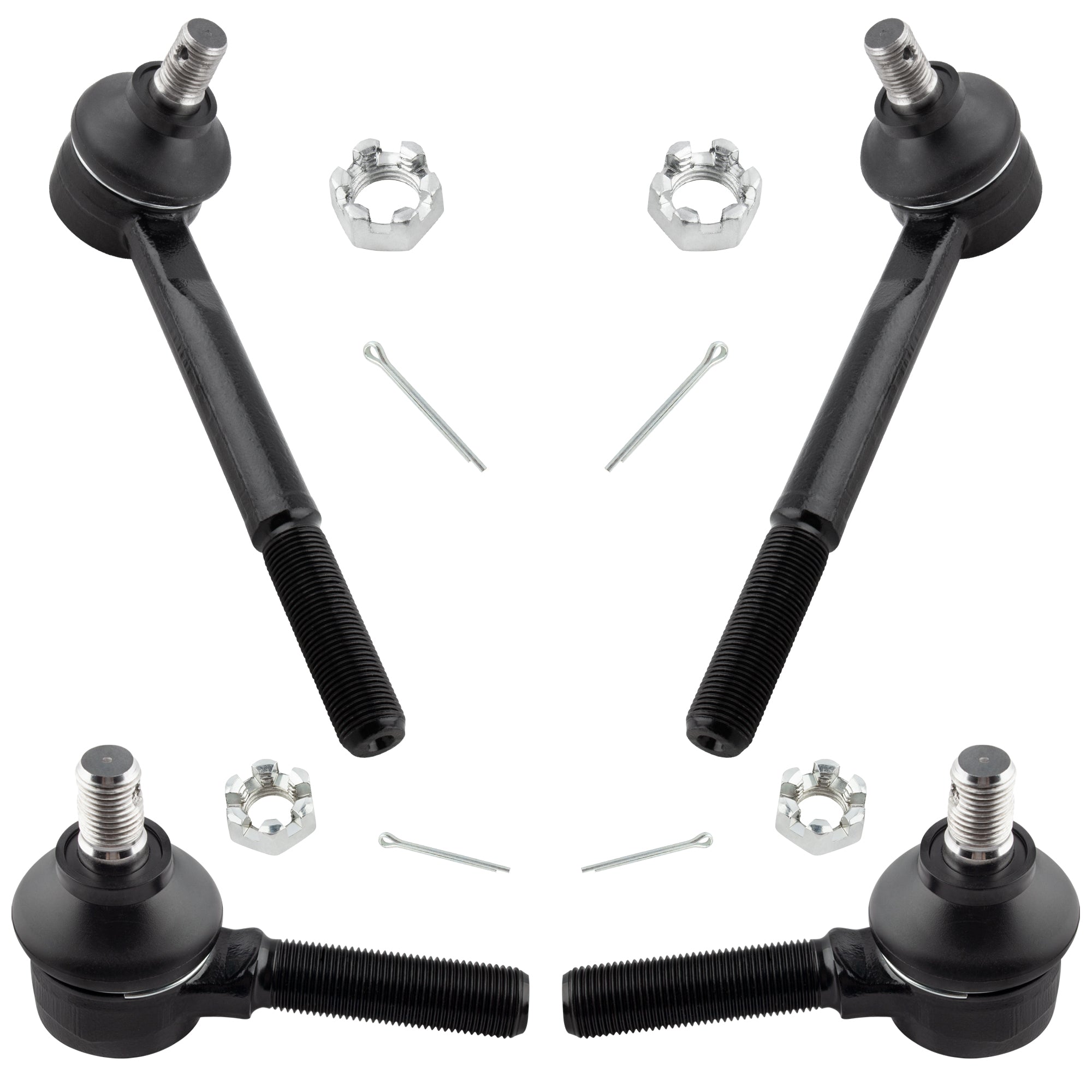 BOXI 4pcs Front Inner and Outer Tie Rod Ends Fit for Toyota Pickup 1979 1980 1981 1982 1983 1984