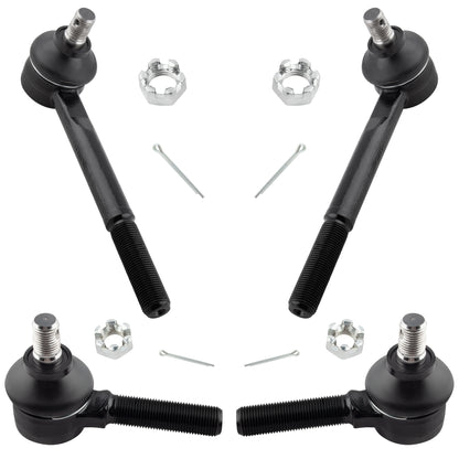 BOXI 4pcs Front Inner and Outer Tie Rod Ends Fit for Toyota Pickup 1979 1980 1981 1982 1983 1984