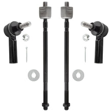 BOXI (Set of 4) Manual Steering Front Inner & Outer Tie Rod Ends fit for Geo Prizm 1989 1990 1991
