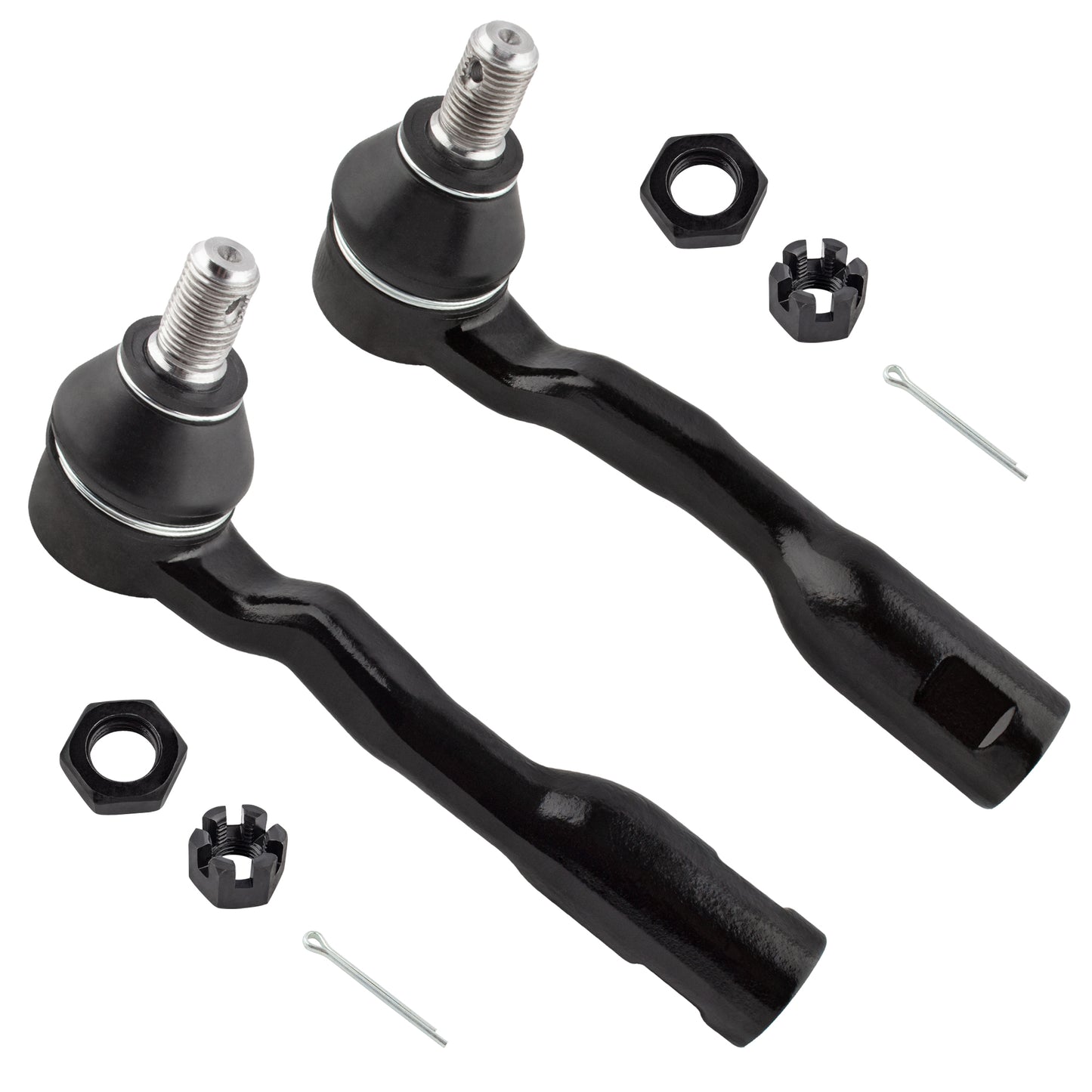 BOXI 2pcs Front Outer Tie Rod End Links Fit for Toyota Sequoia 2003 2004 2005 2006 2007