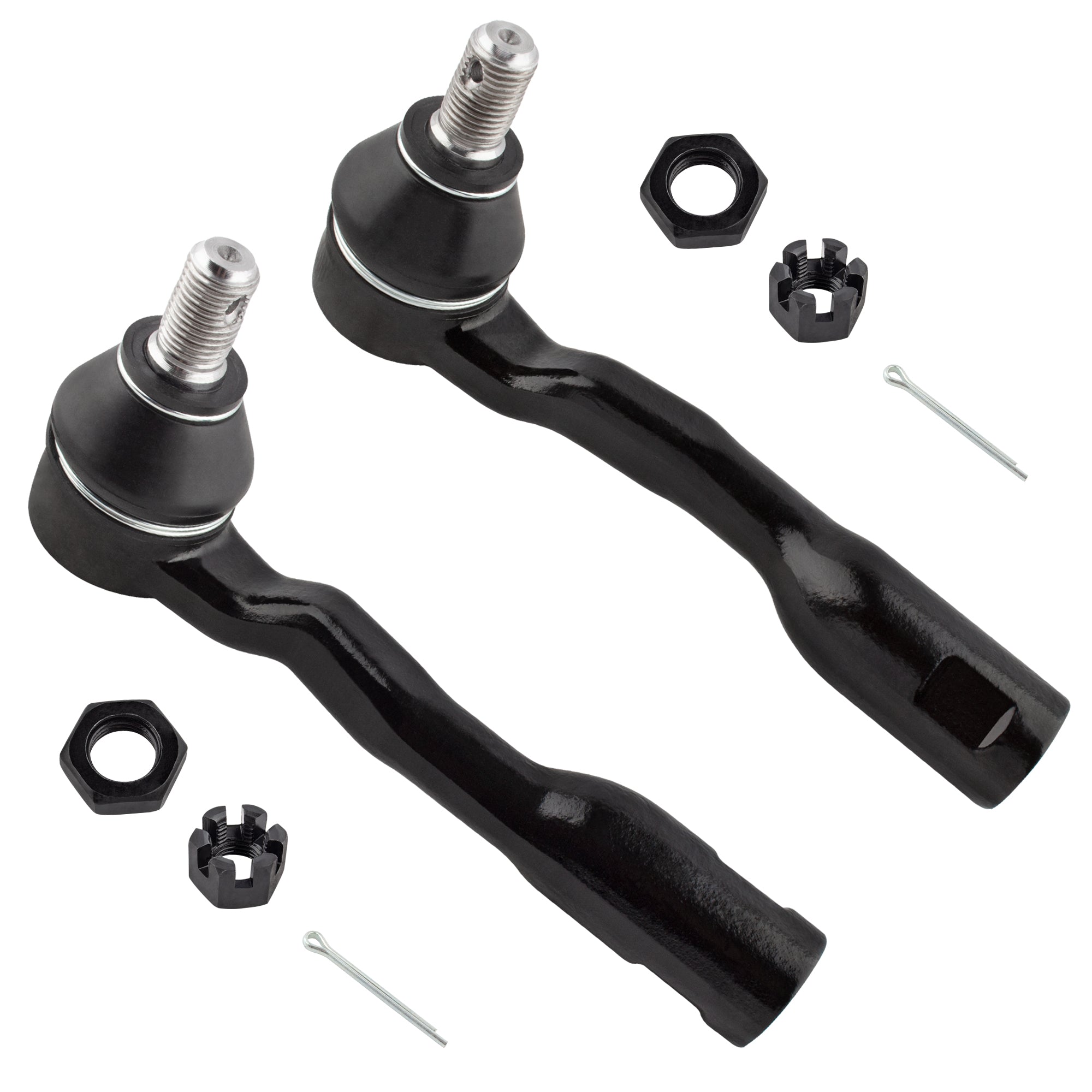 BOXI 2pcs Front Outer Tie Rod End Links Fit for Toyota Sequoia 2003 2004 2005 2006 2007