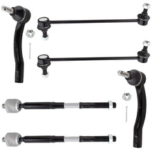 BOXI (Set of 6) Front Inner Outer Tie Rod Ends + Sway Bar Links fit for Toyota Corolla 2003 2004