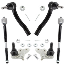 BOXI Front Suspension Kit (4) Front Tie Rod + (2) Front Ball Joint Fit for Toyota Corolla 2003 2004