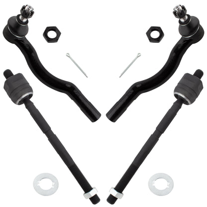 BOXI (Set of 4) Front Inner Outer Tie Rod Ends fit for Toyota Previa 1991 1992 1993 1994 1995 1996