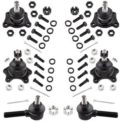 BOXI 6pc K9482 K9519 ES2376 Front Upper Lower Ball Joints and Outer Tie Rod End Kit for Toyota