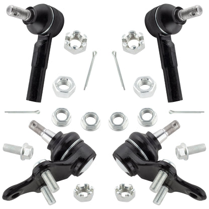 BOXI 4pcs Front Lower Ball joints Outer Tie Rods Fit for Toyota Paseo 1992 1993 1994 1995 1996 1997