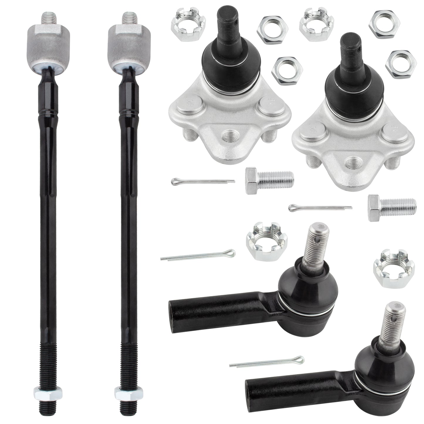 BOXI 6pcs Suspension Kit Front Inner Outer Tie Rod End Lower Ball Joints Fit 1996-2002 For Toyota