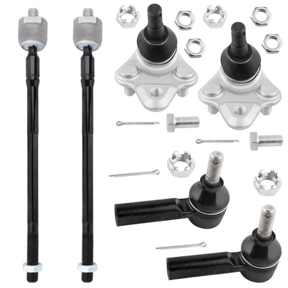 BOXI 6pcs Suspension Kit Front Inner Outer Tie Rod End Lower Ball Joints Fit 1996-2002 For Toyota