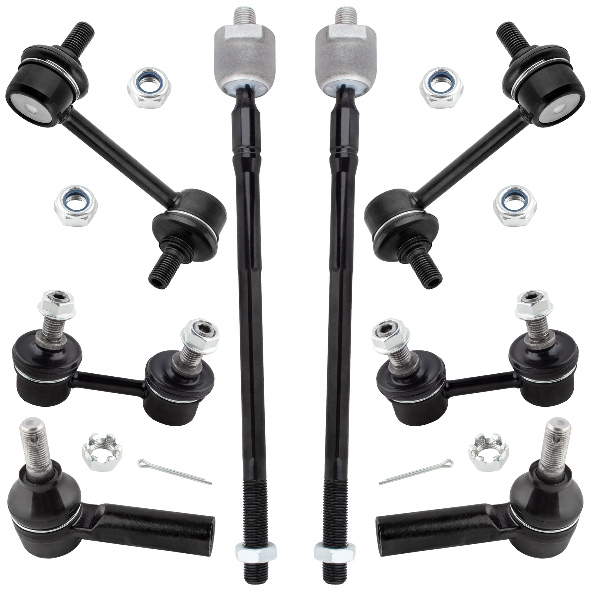 BOXI 8pcs Suspension Kit Front Rear Sway Bar Link Outer Inner Tie Rod Ends Fit 1993-2002 For Toyota