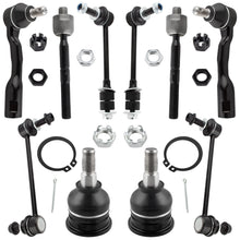 BOXI (Set of 10) Front and Rear Sway Bar End Links + Front Tie Rods + Upper Ball Joints fit