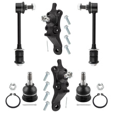 BOXI (Set of 6) Front Upper and Lower Ball Joints + Stabilizer Sway Bar End Links Fit for Toyota