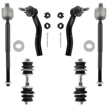 BOXI (Set of 6) Front Stabilizer Sway Bar End Links + Inner & Outer Tie Rods Suspension Kit Fit