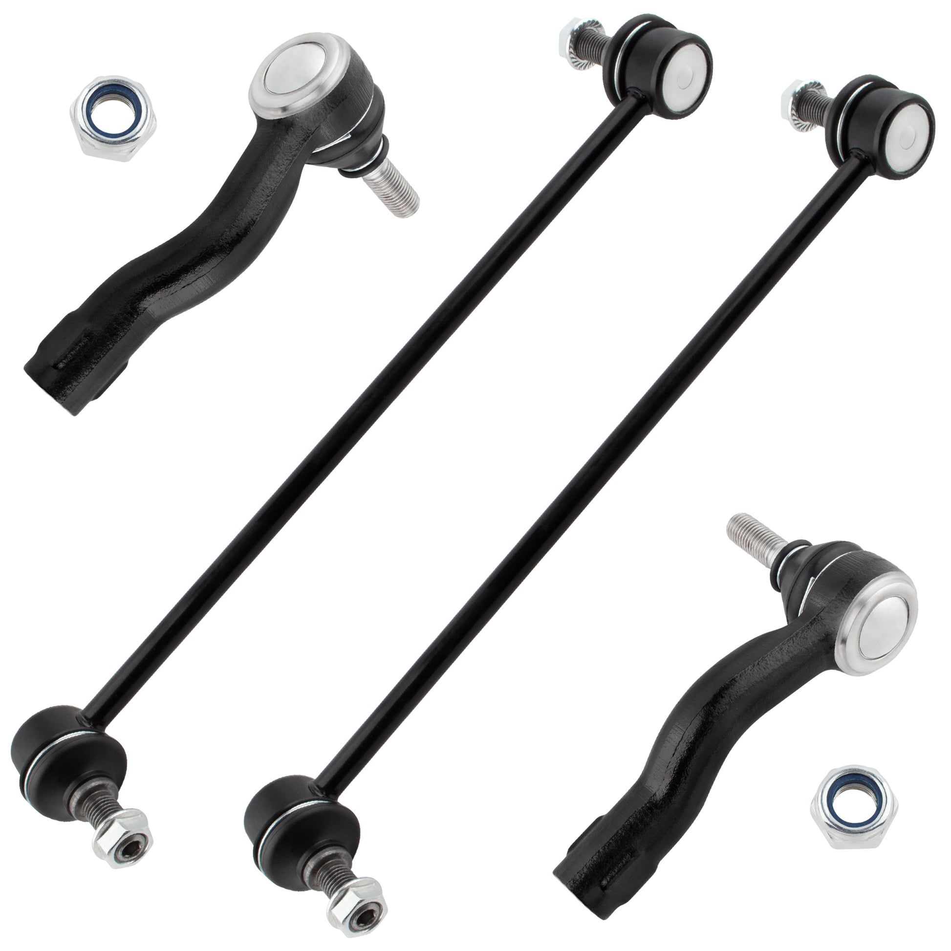BOXI (Set of 4) Front Sway Bar End Links + Outer Tie Rods fit for Toyota Celica 2000 2001 2002 2003