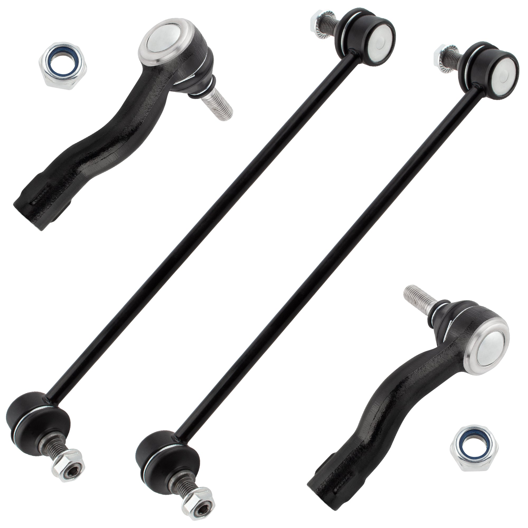 BOXI (Set of 4) Front Sway Bar End Links + Outer Tie Rods fit for Toyota Celica 2000 2001 2002 2003