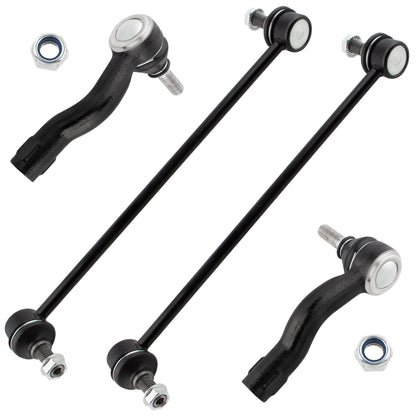 BOXI (Set of 4) Front Sway Bar End Links + Outer Tie Rods fit for Toyota Celica 2000 2001 2002 2003