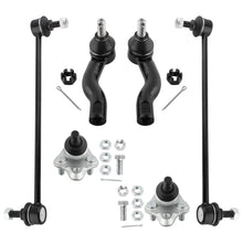 BOXI (Set of 6) Front Sway Bar Links + Outer Tie Rods + Lower Ball Joints Suspension Kit Fit
