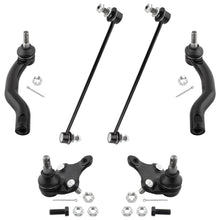 BOXI (Set of 6) Front Lower Ball Joints + Sway Bar Links + Outer Tie Rods fit for Scion TC 2011-2016