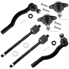 BOXI (Set of 6) Front Inner and Outer Tie Rods + Front Lower Ball Joints kit Fit for Toyota Previa