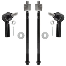 BOXI (Set of 4) Front Inner and Outer Tie Rods kit Fit for Geo Prizm 1989 1990 1991 1992
