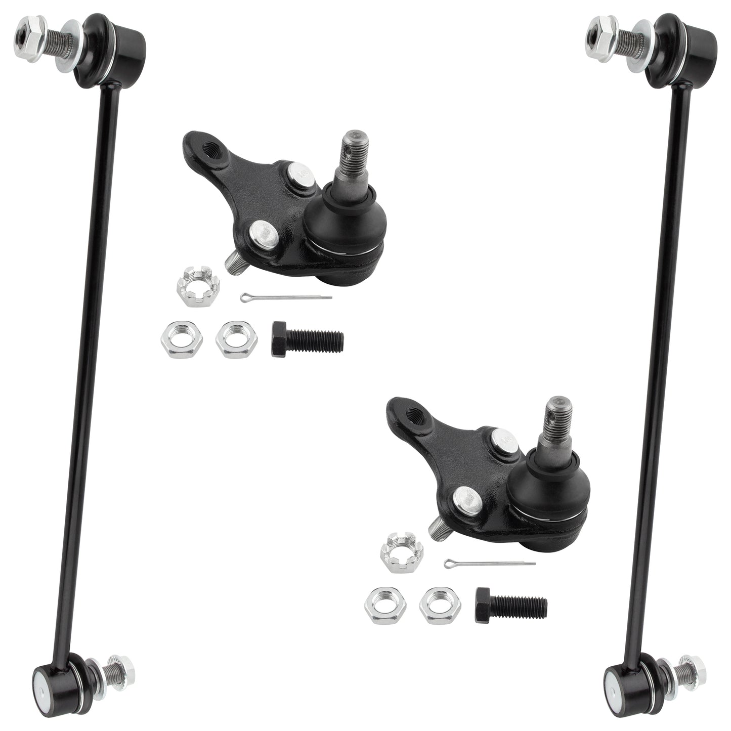 BOXI (Set of 4) Front Lower Ball Joints + Sway Bar End Links fit for Scion XB 2008-2015