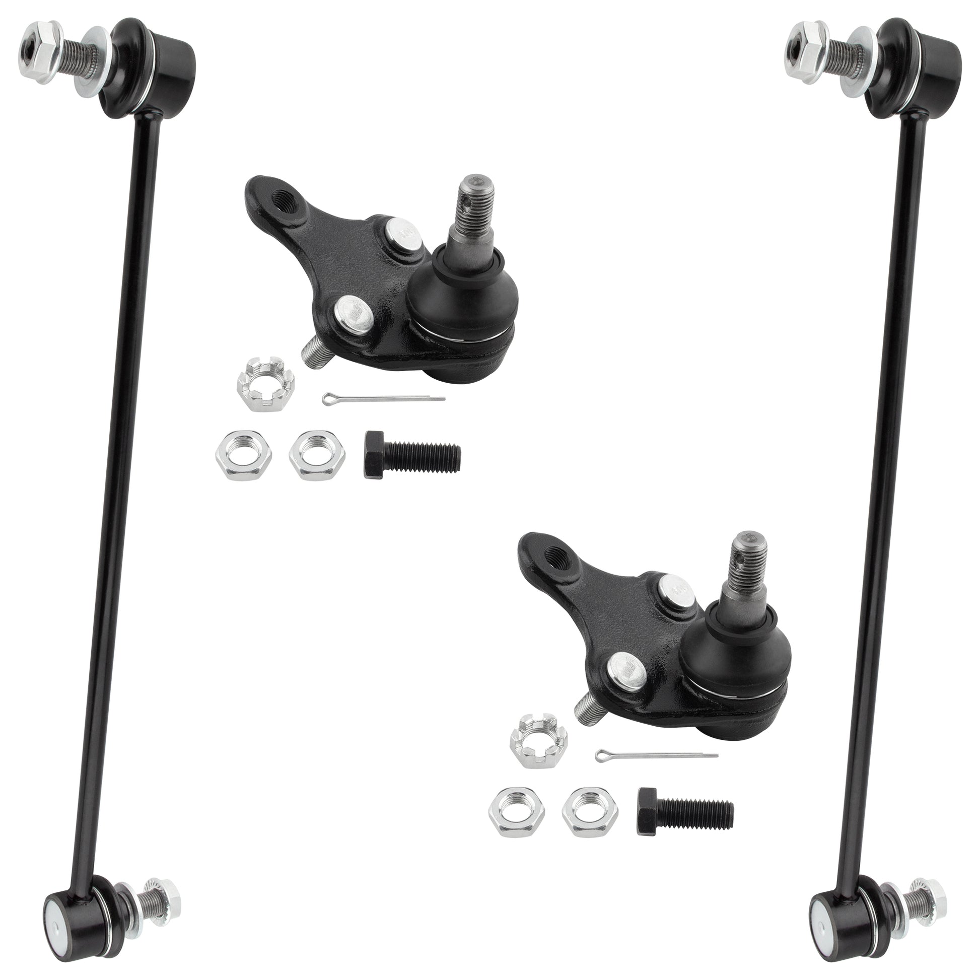 BOXI (Set of 4) Front Lower Ball Joints + Sway Bar End Links fit for Scion XB 2008-2015