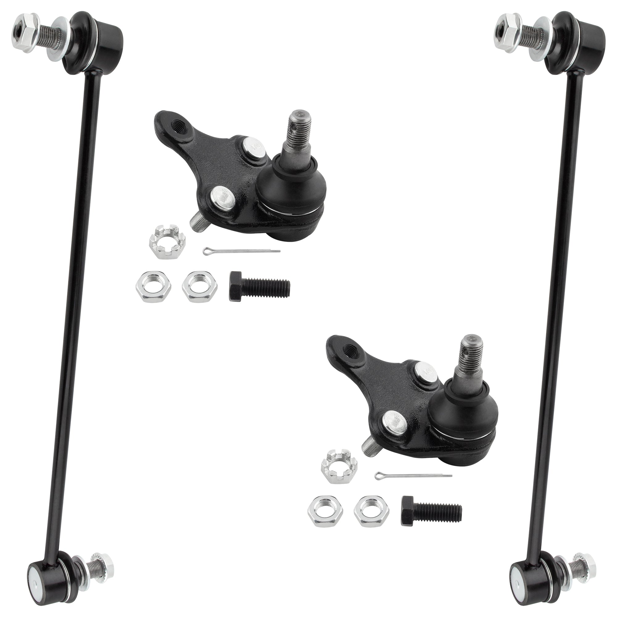 BOXI (Set of 4) Front Lower Ball Joints + Sway Bar End Links fit for Scion XB 2008-2015