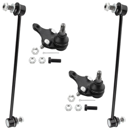 BOXI (Set of 4) Front Lower Ball Joints + Sway Bar End Links fit for Scion XB 2008-2015