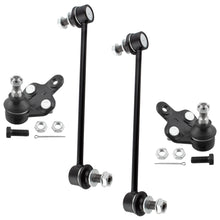 BOXI (Set of 4) Front Lower Ball Joints + Front Sway Bar End Links fit for Toyota Sienna 2004 2005