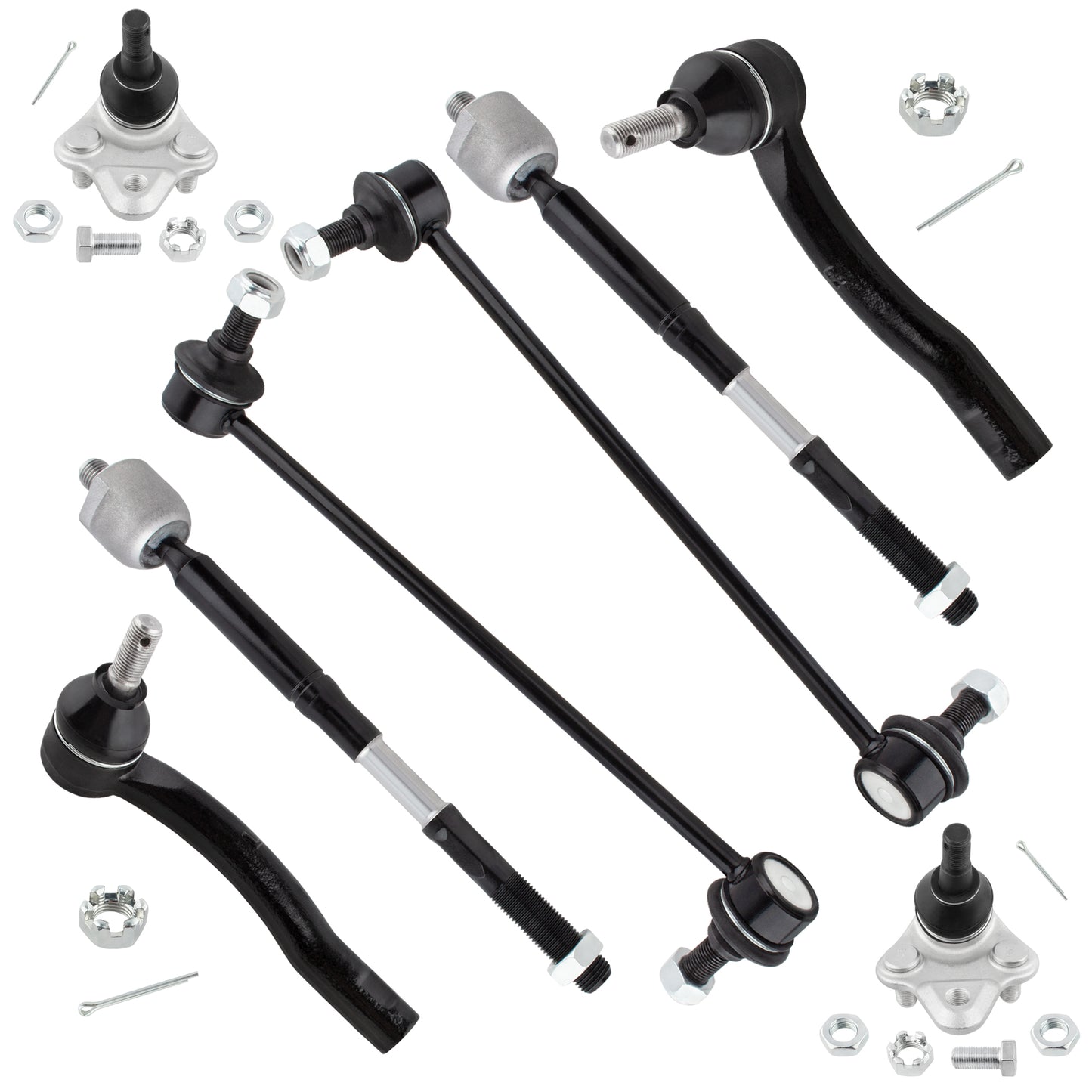 BOXI (Set of 8) Front Suspension Kit fit for Toyota Corolla 2003 2004 2005 2006 2007 2008