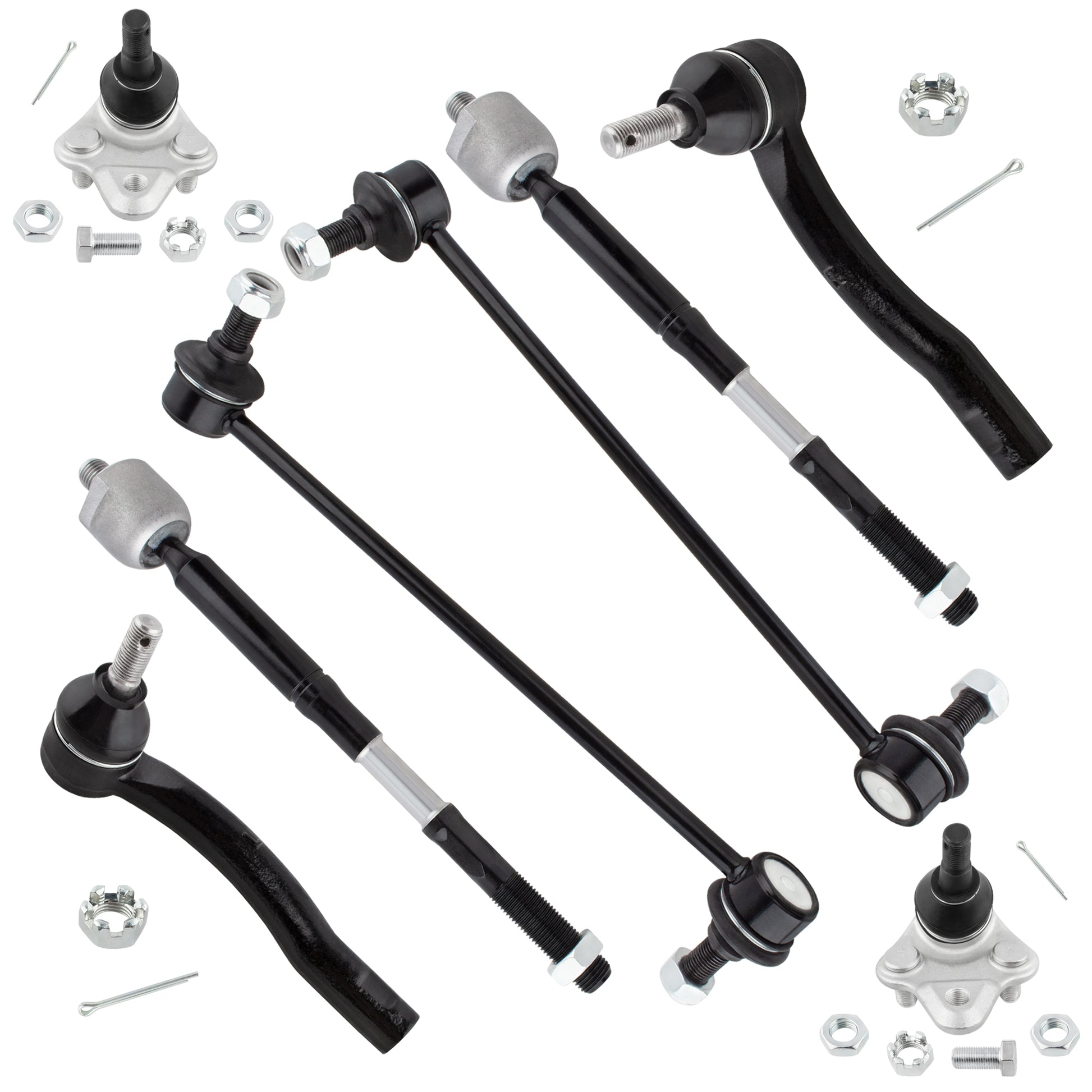 BOXI (Set of 8) Front Suspension Kit fit for Toyota Corolla 2003 2004 2005 2006 2007 2008