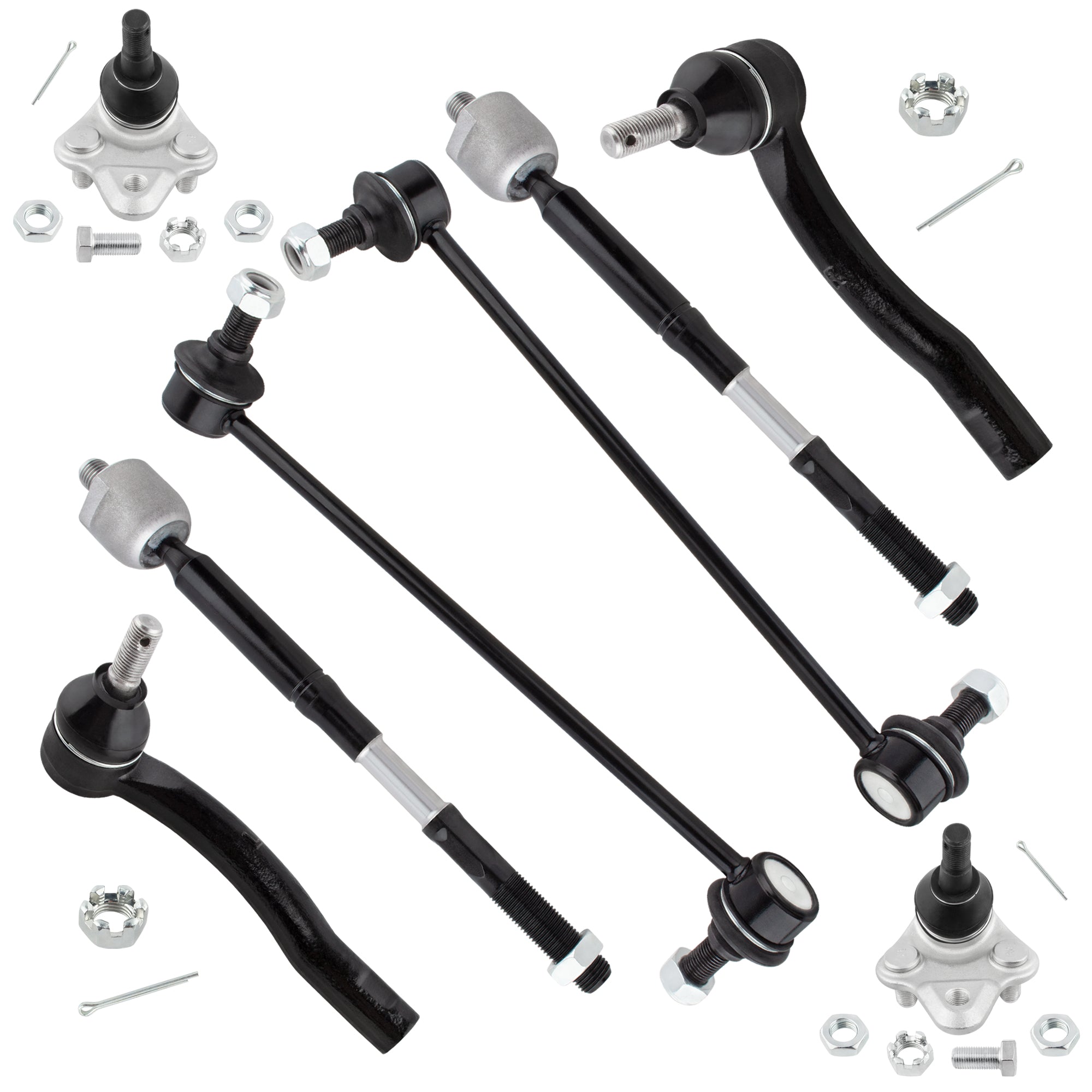 BOXI (Set of 8) Front Suspension Kit fit for Toyota Corolla 2003 2004 2005 2006 2007 2008