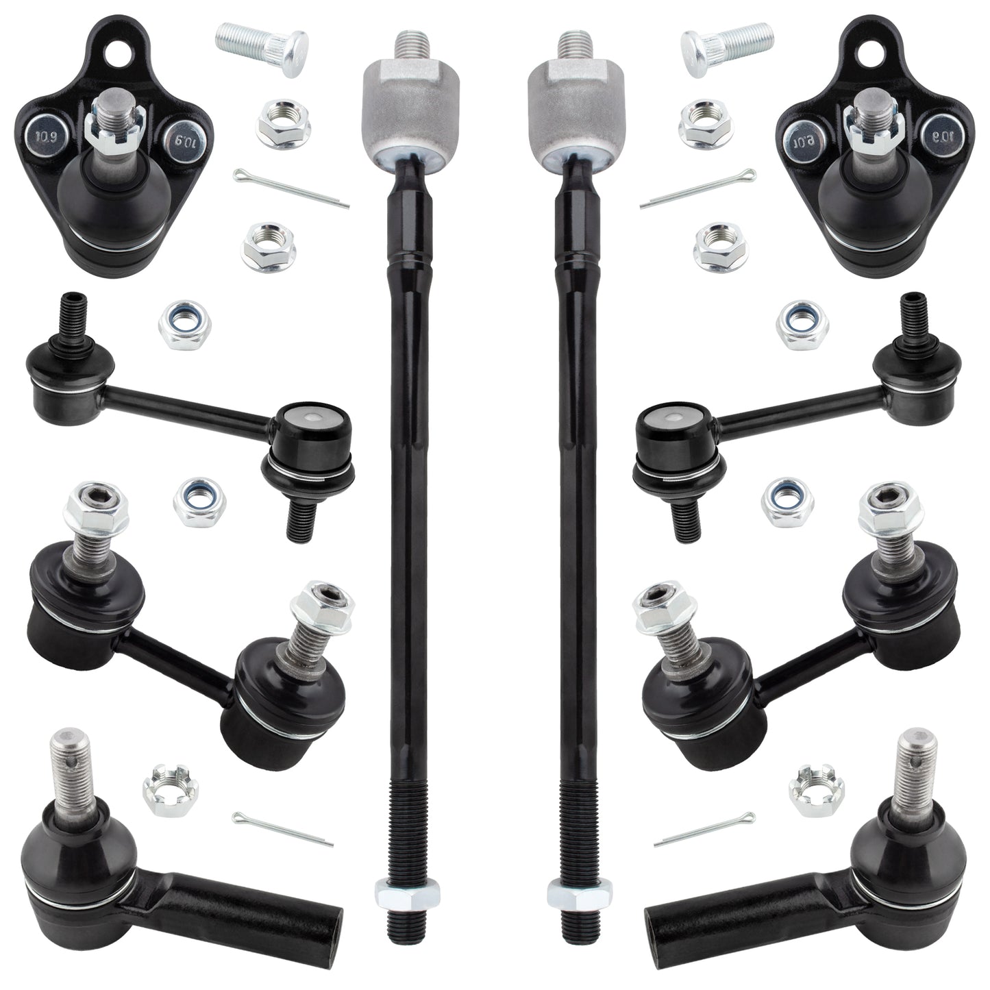 BOXI (Set of 10) Front Rear Suspension Kit fit for Geo Prizm 1993 1994 1995