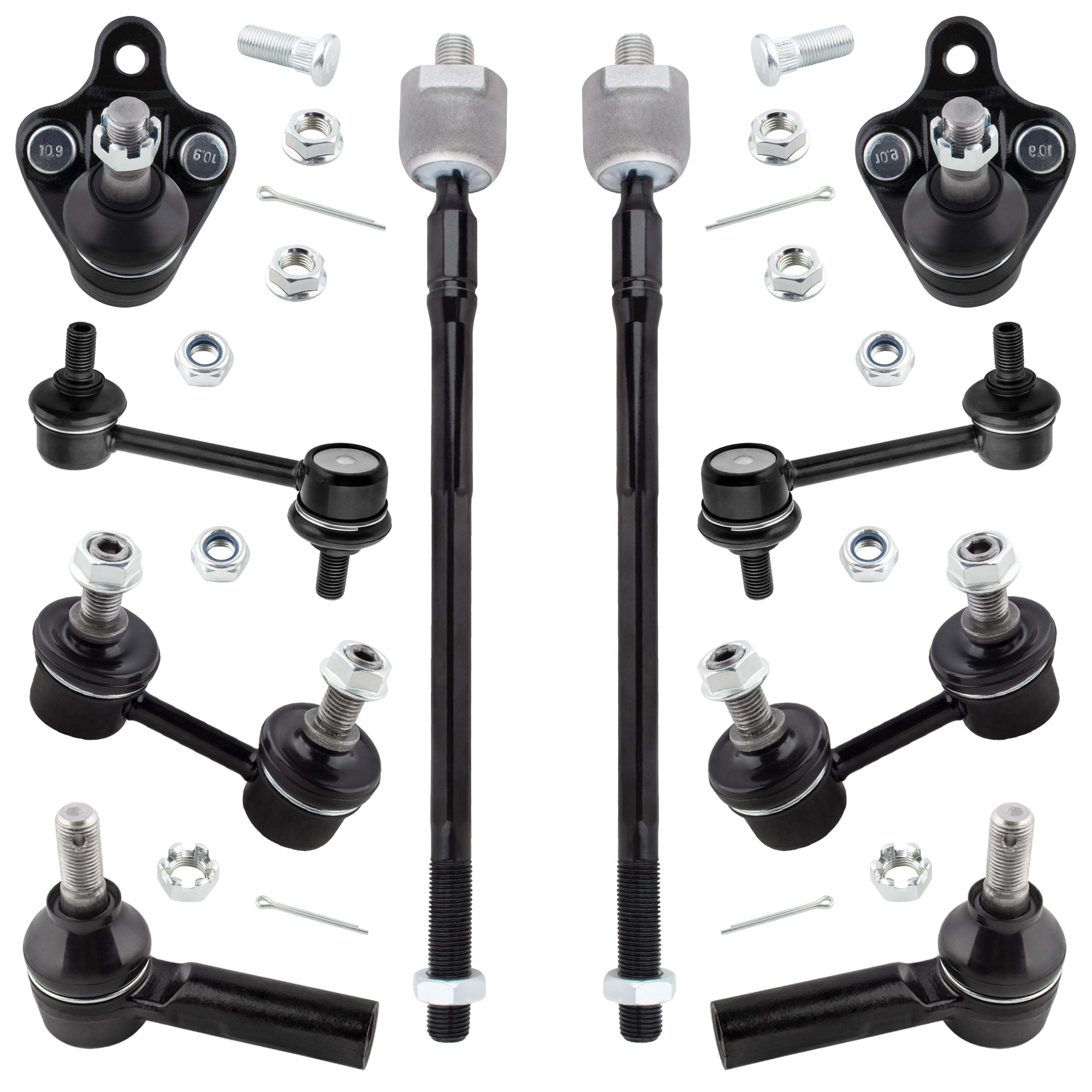 BOXI (Set of 10) Front Rear Suspension Kit fit for Geo Prizm 1993 1994 1995