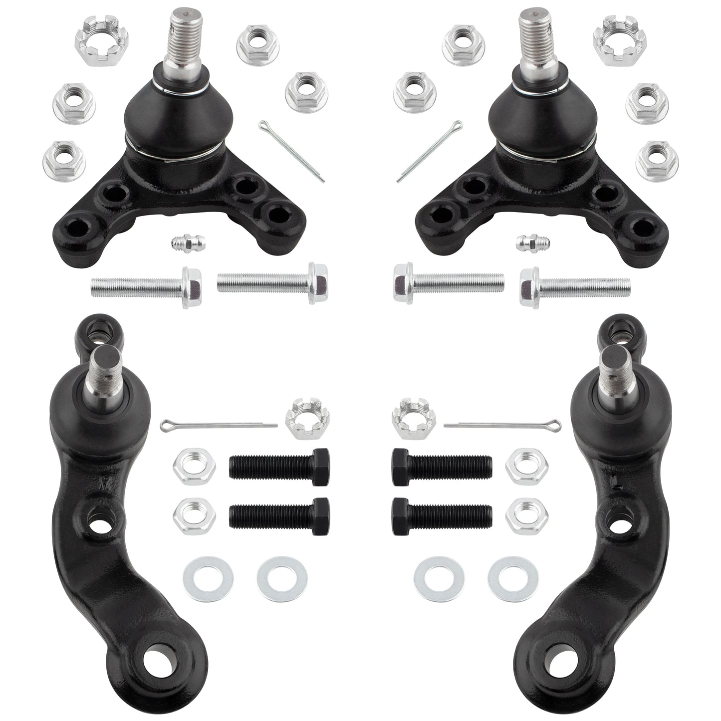 BOXI (Set of 4) Front Upper Lower Ball Joints Kit fit for Toyota Tacoma 1995 1996 1997 1998 1999
