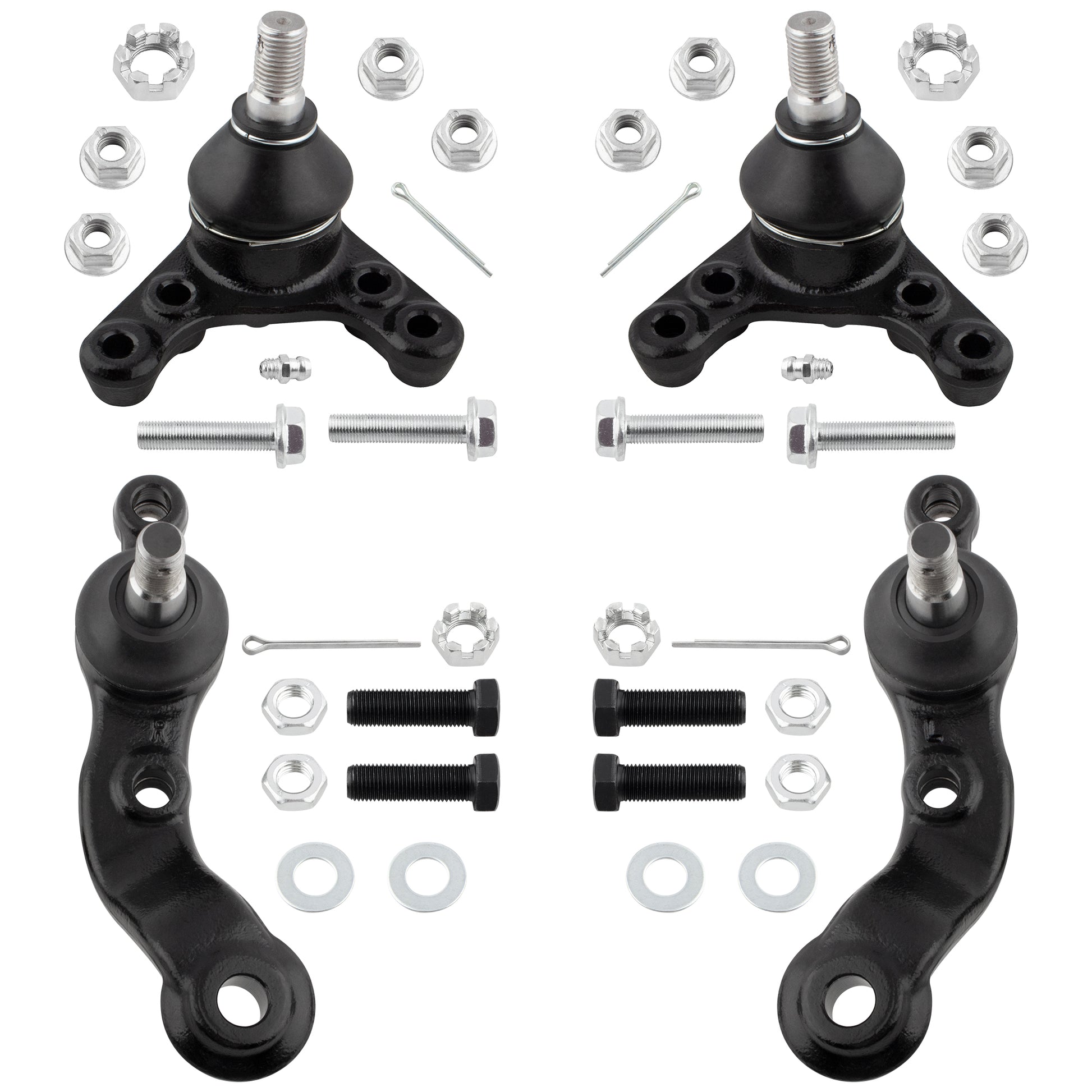 BOXI (Set of 4) Front Upper Lower Ball Joints Kit fit for Toyota Tacoma 1995 1996 1997 1998 1999