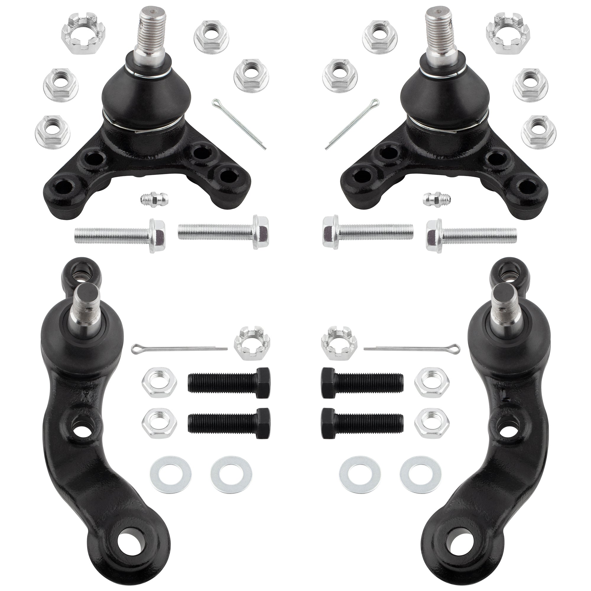 BOXI (Set of 4) Front Upper Lower Ball Joints Kit fit for Toyota Tacoma 1995 1996 1997 1998 1999