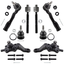 BOXI (Set of 8) Front Inner Outer Tie Rods Upper Lower Ball Joints Kit fit for Toyota Sequoia 2003