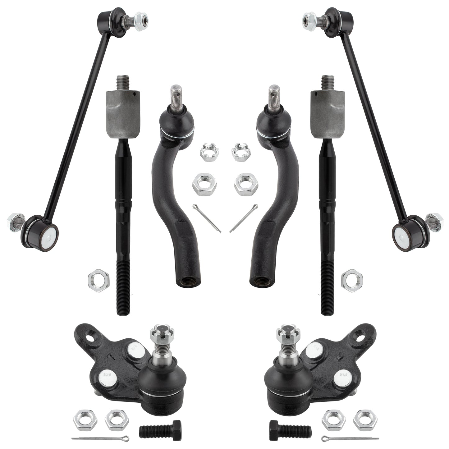 BOXI 8pc Front Ball Joints Sway Bars Tie Rods Fit for Lexus ES300 2002-2003