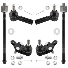 BOXI 6pc Front Inner & Outer Tie Rod Ends & Ball Joints Fit for Geo Prizm 1989-1992