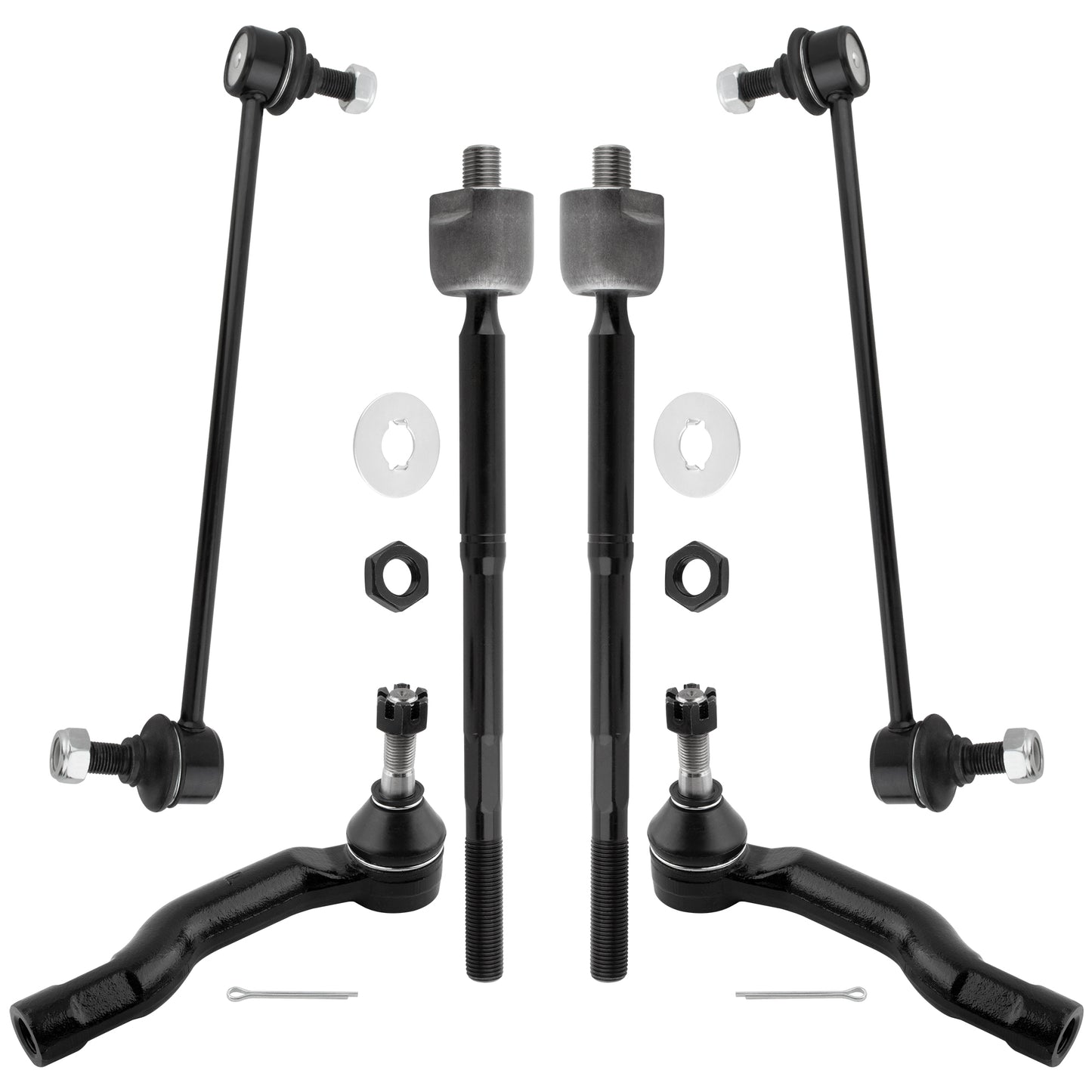 BOXI 6pc Front Sway Bars Tie Rods Fit for Toyota Prius 2004 2005 2006 2007 2008 2009