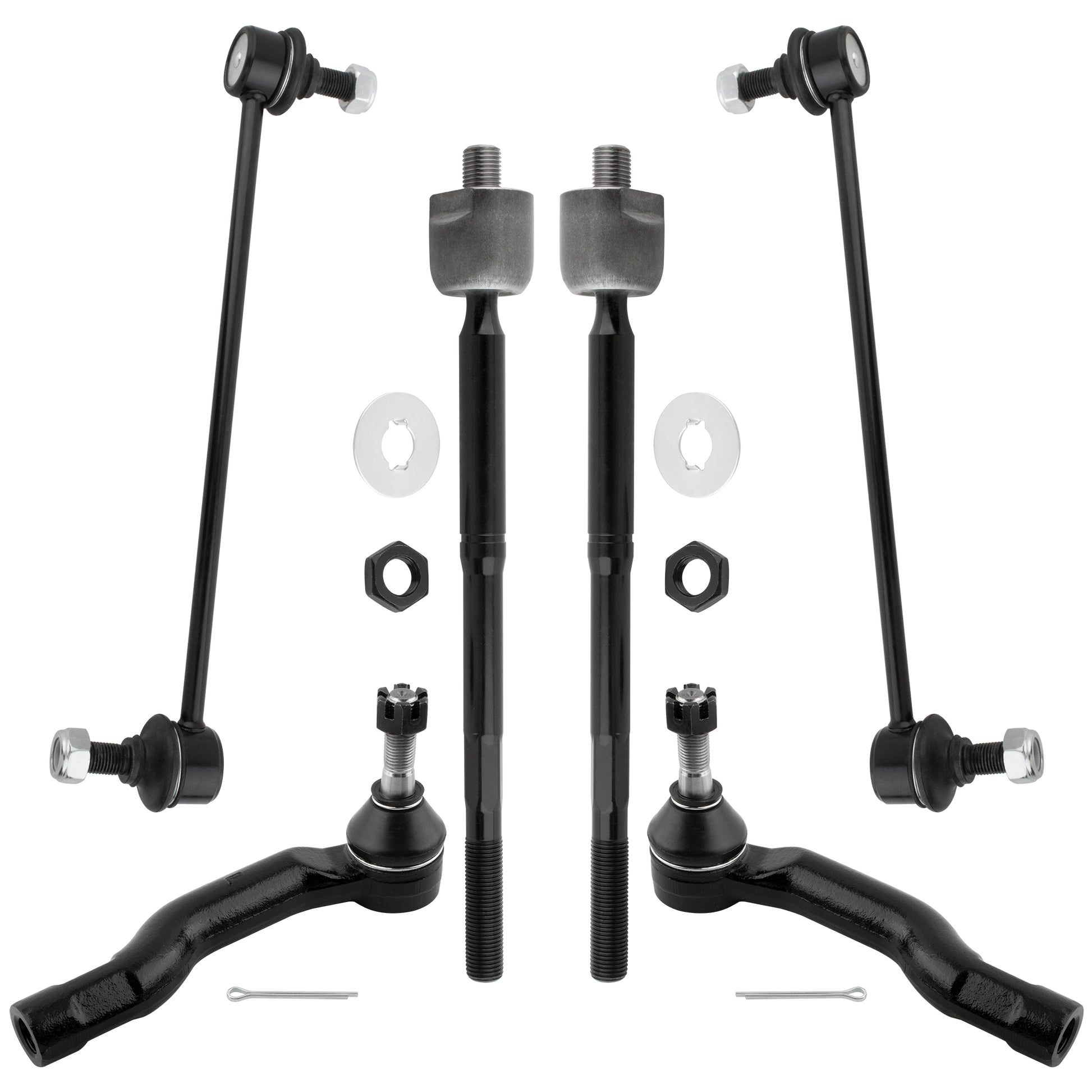BOXI 6pc Front Sway Bars Tie Rods Fit for Toyota Prius 2004 2005 2006 2007 2008 2009