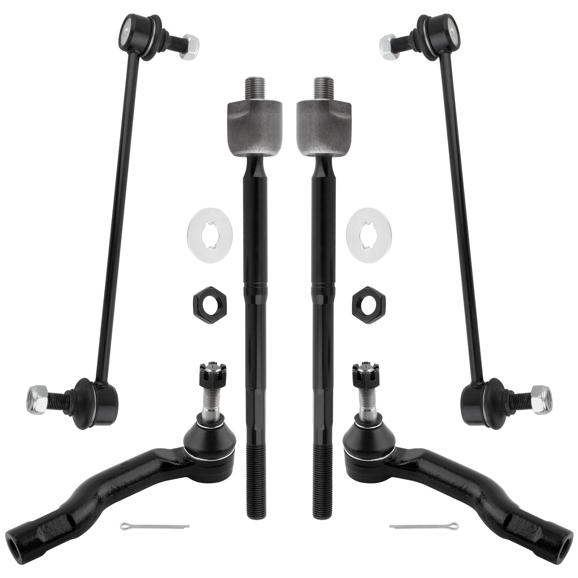 BOXI 6pc Front Sway Bars Tie Rods Fit for Toyota Prius 2004 2005 2006 2007 2008 2009