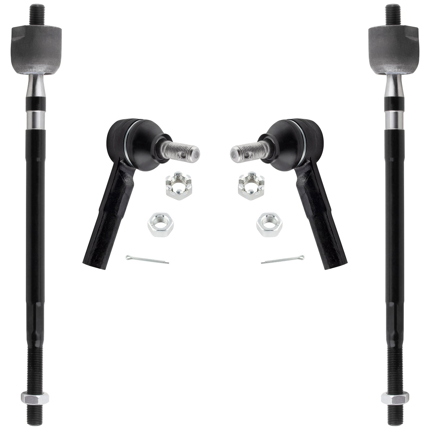 BOXI 4pc Front Inner & Outer Tie Rods Fit for Toyota Paseo 1992-1998