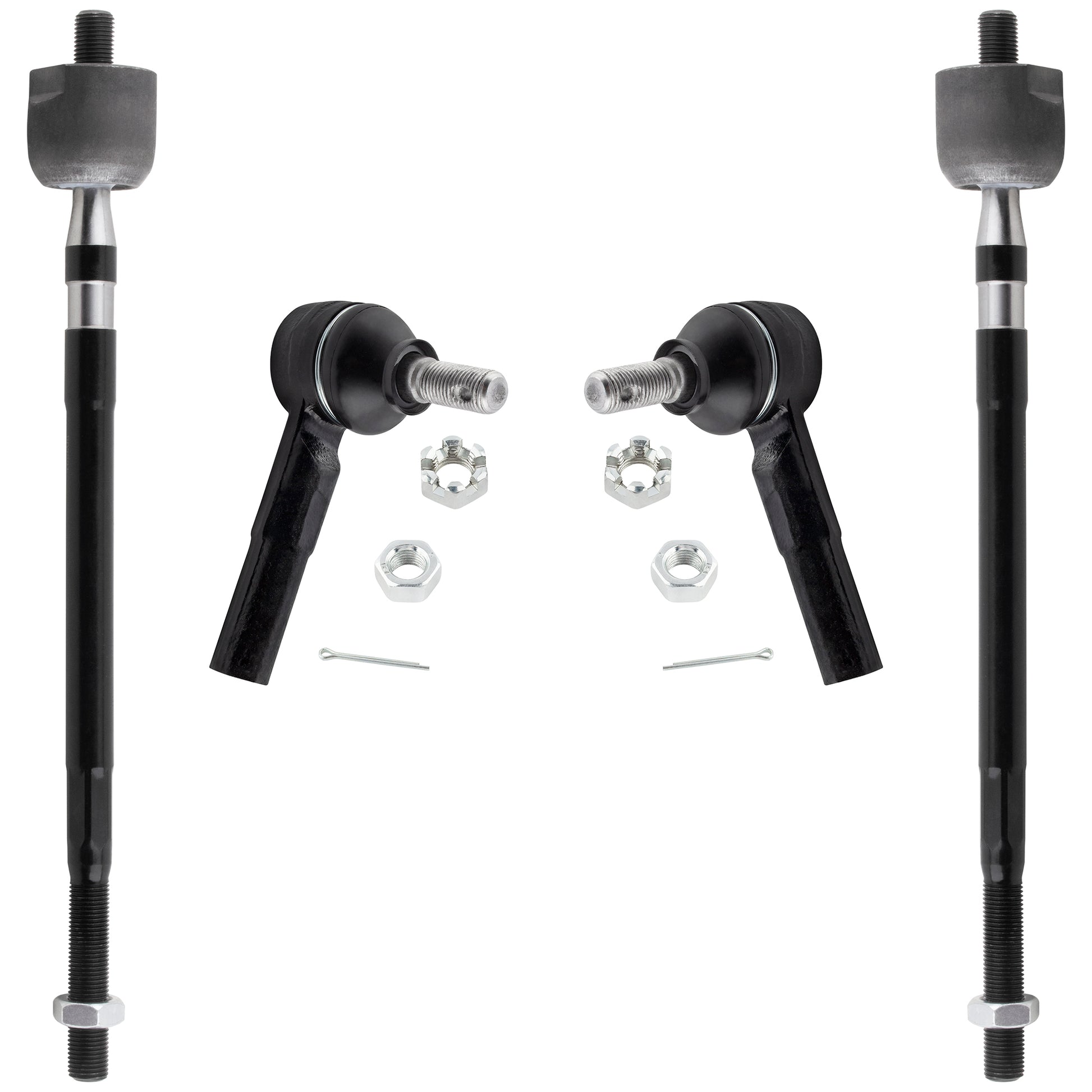 BOXI 4pc Front Inner & Outer Tie Rods Fit for Toyota Paseo 1992-1998