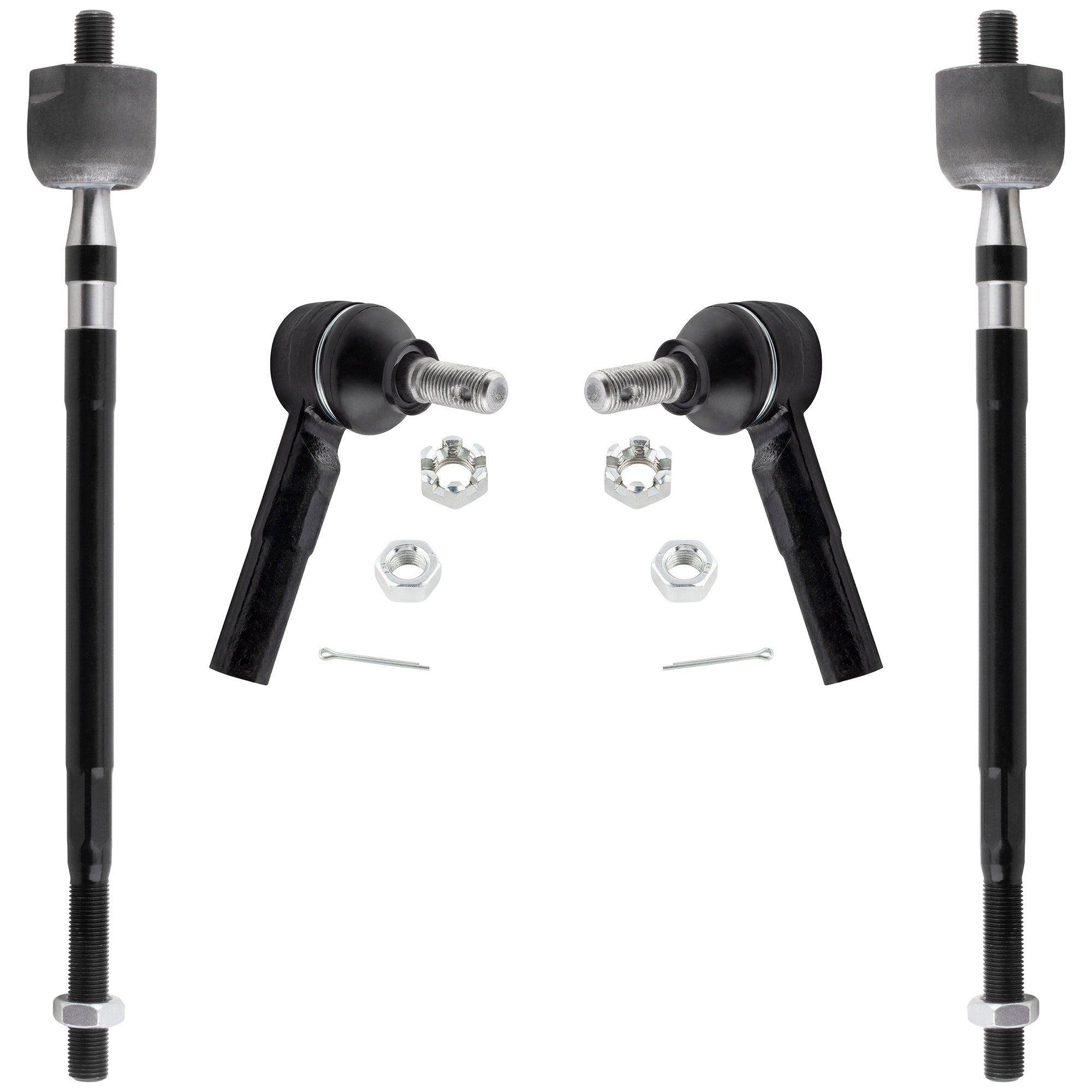 BOXI 4pc Front Inner & Outer Tie Rods Fit for Toyota Paseo 1992-1998
