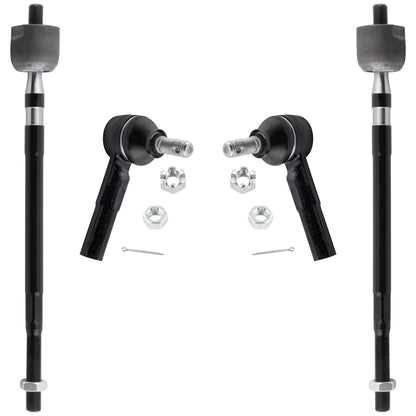 BOXI 4pc Front Inner & Outer Tie Rods Fit for Toyota Paseo 1992-1998