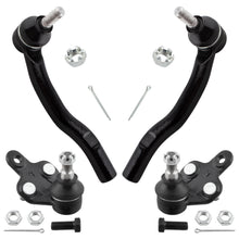 BOXI 4pc Front Lower Ball Joints + Outer Tie Rods Kit Fit for Lexus ES330 2004-2006
