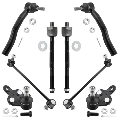 BOXI 8pc Front Lower Ball Joints Sway Bars Tierods Fit for Toyota Highlander 2001 2002 2003